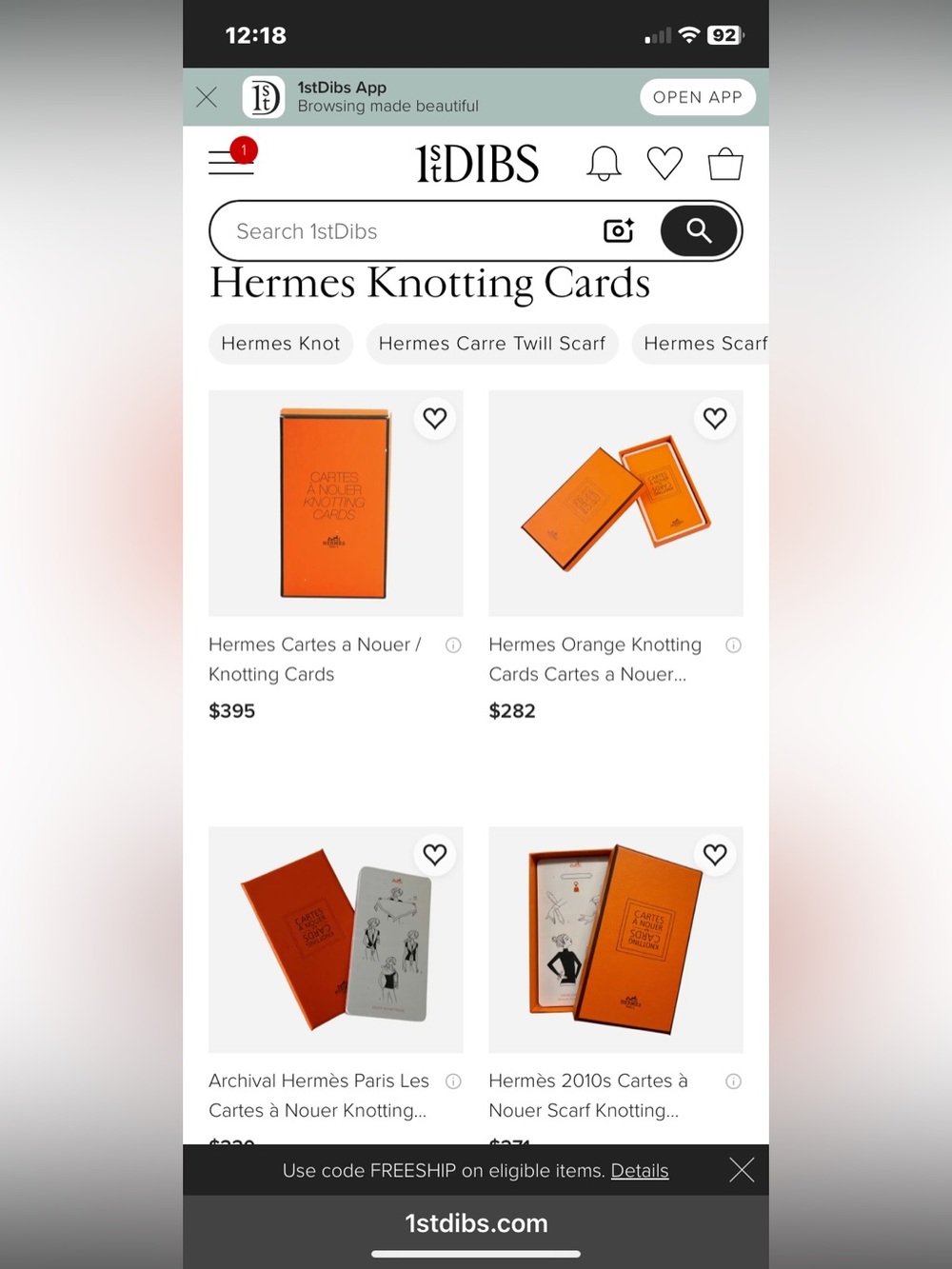 🛍️Hermes Authentic Cartes a Nouer / Knotting Cards NWT Scarf/Twilly - Picture 11 of 12